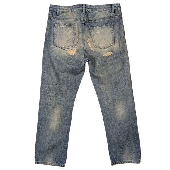 Acne Studios Pop Trash Crop Distressed Jeans Light Wash Size 34 - Picture 2 of 9